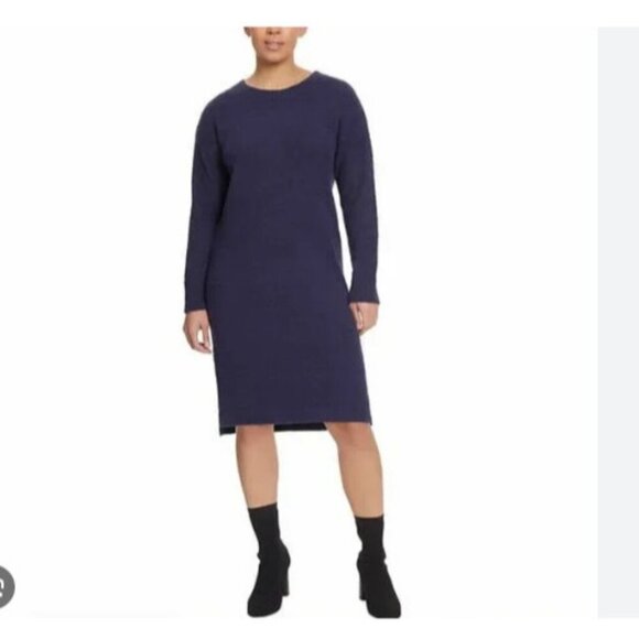 NEW Jessica Simpson Cozy Knit Sweater Dress, Women's Size S, Navy - Picture 1 of 8